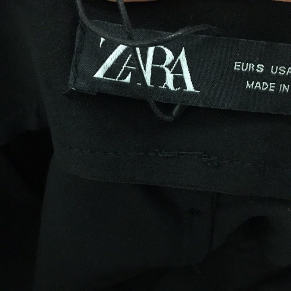 ZARA BLACK FAUX SUEDE BELTED SHORTS SKORT $59.90 - Picture 8 of 8